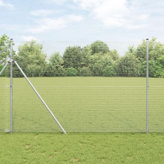 Berkfield Home Welded Wire Fence 1.5x50 m Galvanised Steel in Silver