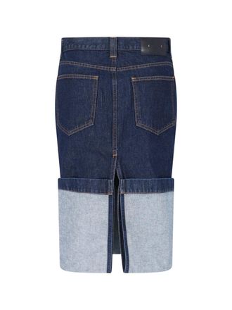 Khaite Womens Skirts Blue Cotton