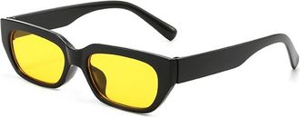 Generic Small Frame Outdoor Men Sunglasses Commuter Women Sports Sun Glasses(Yellow)