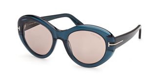 Tom Ford FT1423 ELODIE-02 87E Womens Sunglasses Blue Size 54
