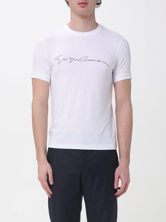 Giorgio Armani T-shirt in cotone stretch con logo Giorgio Armani