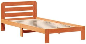 vidaXL Estructura De Cama Sin Colch&oacute;n Madera Maciza Marr&oacute;n 75x190 Cm Vidaxl