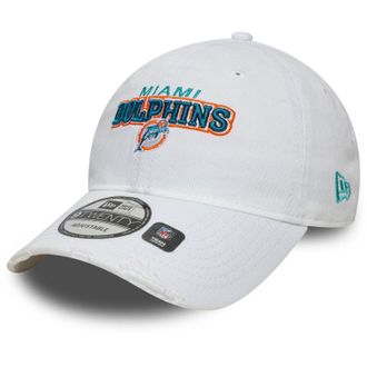 New Era 9Twenty Cap - Washed Distressed Miami Dolphins White
