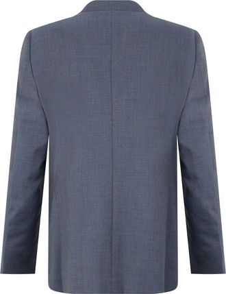Canali Mens Single-Breasted Jacket Dusty Blue Wool Suit & Dinner