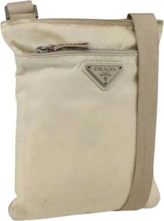 Prada Pre-owned Cross Body Bags, female, Beige, Size: ONE SIZE Pre-owned Vintage Shoulder Bag