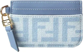 Fendi Fendi Baguette Denim & Leather Card Case