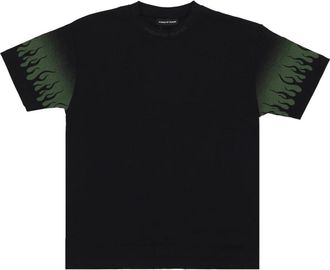 Vision Of Super Flames Tee Heren T-shirt Zwart/groen - Heren - T-shirts - Zwart - XL - Tops