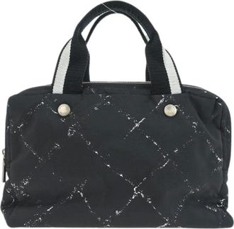 Chanel Pre-owned Handbags, female, Black, Size: ONE SIZE Pre-owned Nylon Handbag