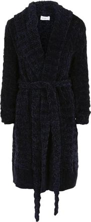 Ferragamo Womens Chenille Knit Cardigan In Black