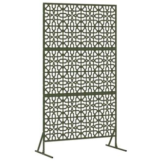 Berkfield Home Privacy Screen Olive Green 100x50x180 cm Steel | Size: 100 x 50 x 180 cm