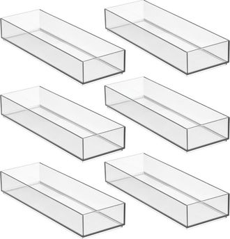 iDesign Plastic Makeup Drawer Organizer Tray - Set of 6 - Clear at Nordstrom