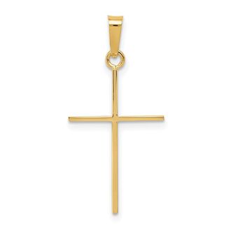 Diamond2Deal 14k Yellow Gold Cross Pendant