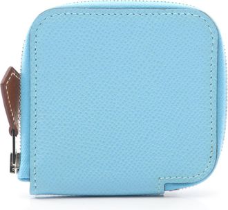Herm&egrave;s Blue Epsom Leather Coin Purse/Coin Case (Pre-Owned)