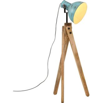 vidaXL L&aacute;mpara De Pie Azul Desgastado 25 W E27 45x45x120 Cm Vidaxl