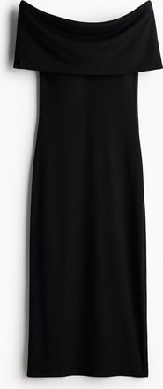 H&M Off-Shoulder-Kleid - Schwarz