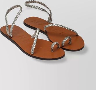 Maneb&igrave; leather thong sandals