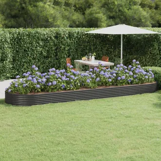 vidaXL Furniture Limited - Jardinera Arriate Acero Recubierto Polvo