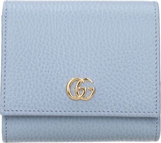 Gucci Marmont Geldb&ouml;rse f&uuml;r Damen aus himmelblauem Leder