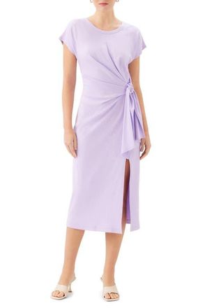 Fifteen Twenty Marisa Side Knot Midi Dress in Lilac at Nordstrom, Size Small