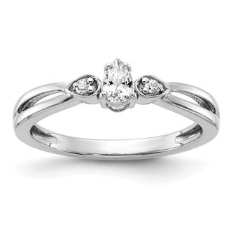 Diamond2Deal 14k White Gold Lab Grown Diamond Wedding Band Ring 1/4Ct Clarity- VS Color- G-H