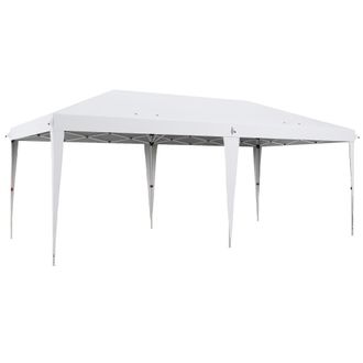 OUTSUNNY Carpa plegable 585x295x270 cm blanco