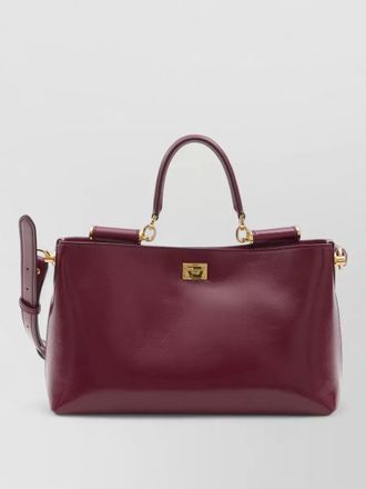 Dolce & Gabbana vittoria calf leather tote shoulder bag