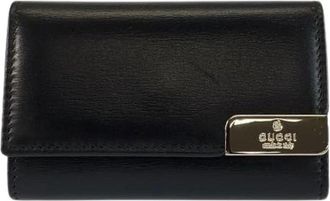 Gucci Pre-owned Accessories, male, Black, Size: ONE SIZE Pre-owned Leather Key Case