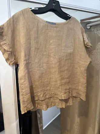 Elliott Lauren Womens Short-Sleeve Tee In Cashew