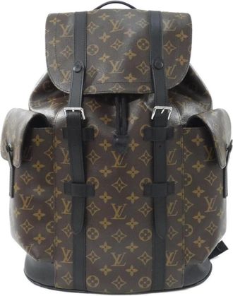 Louis Vuitton Marron Coated Canvas Backpack (Pre-Owned)
