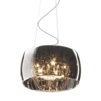 Netlighting Crystal Pendant Ceiling Light Chrome 5x G9 in Grey