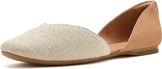 Toms Gemma Dorsay Womens Flat Shoes Light Brown : 6.5 B - Medium, Canvas