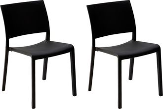 Resol Fiona Set 2 Silla Interior, Exterior Negro