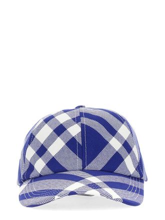 Burberry Baseball Cap With Tartan Pattern