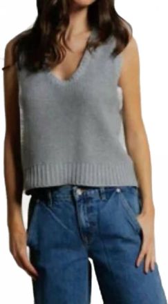 perfectwhitetee Peggy Sweater Tank Top In Heather Grey