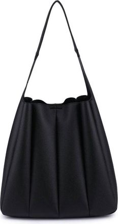Moda Luxe Zelda Pleated Detail Hobo Handbag In Black