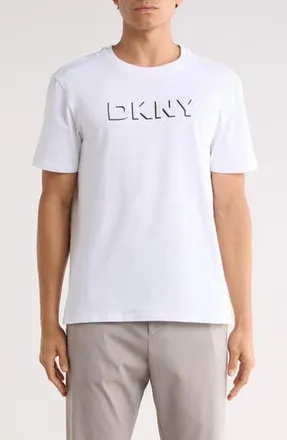 DKNY Shadow Embossed Graphic T-Shirt in White at Nordstrom Rack, Size X-Large