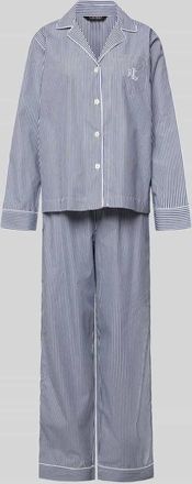 Lauren Ralph Lauren Pyjama mit Brusttasche in Dunkelblau, Gr&ouml;&szlig;e XL