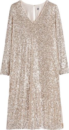 La Redoute Collections Midi jurk met lange mouwen, met lovertjes