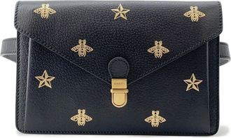 Gucci Black Leather Fanny Pack Sling Bag (Pre-Owned)