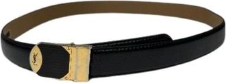 Saint Laurent Pre-owned Belts, female, Black, Size: ONE SIZE Pre-owned Leather Belt
