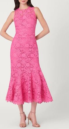 Shoshanna Floral Lace Anamaria Dress in Wild Orchid at Nordstrom, Size 12