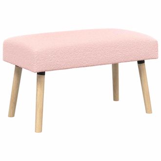 vidaXL Banco Liso Rosa 80 X 40 X 46 Cm Boucl&eacute; Vidaxl