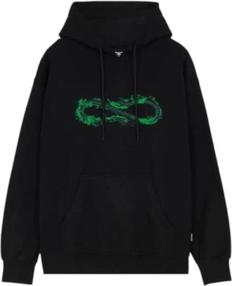 PROPAGANDA Hoodies & sweatvesten, Heren, Zwart, M, Katoen, Logo Fire Hoodie Katoenen Sweatshirt