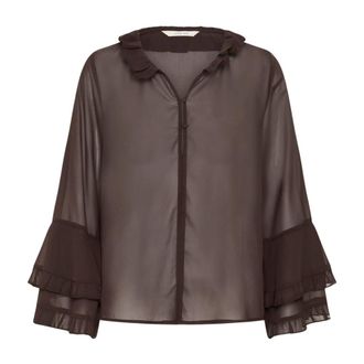 Cream Crissie Blouse - Dames - Blouses & Shirts - Bruin - Maat: XS