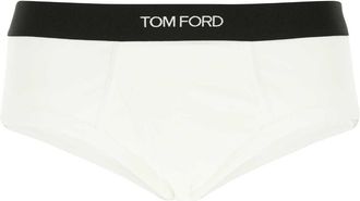 Tom Ford White Stretch Cotton Slip