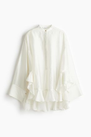 H&M Volantbluse - White