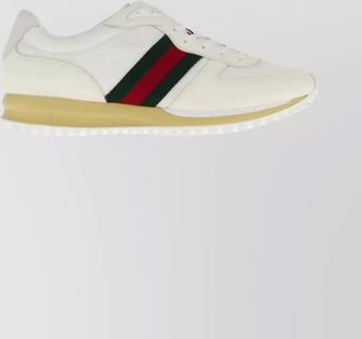 Gucci original gg fabric and suede re-motion sneakers