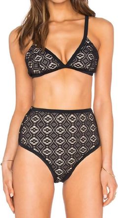 Somedays Lovin Women Lighthouse Lace Bikini Top In Black