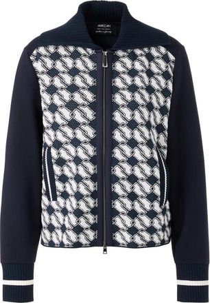 Marc Cain Truien & Vesten, Dames, Blauw, L, Kubus Ontwerp Gebreide Vest
