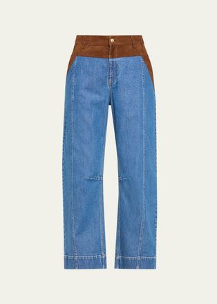Cinq &agrave; Sept Dillon Suede Waist Jeans